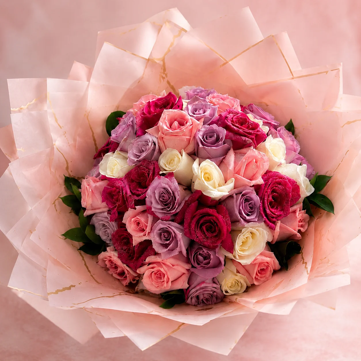 Ramo Acuarela de Rosas - Floristería Floripondio Cartagena