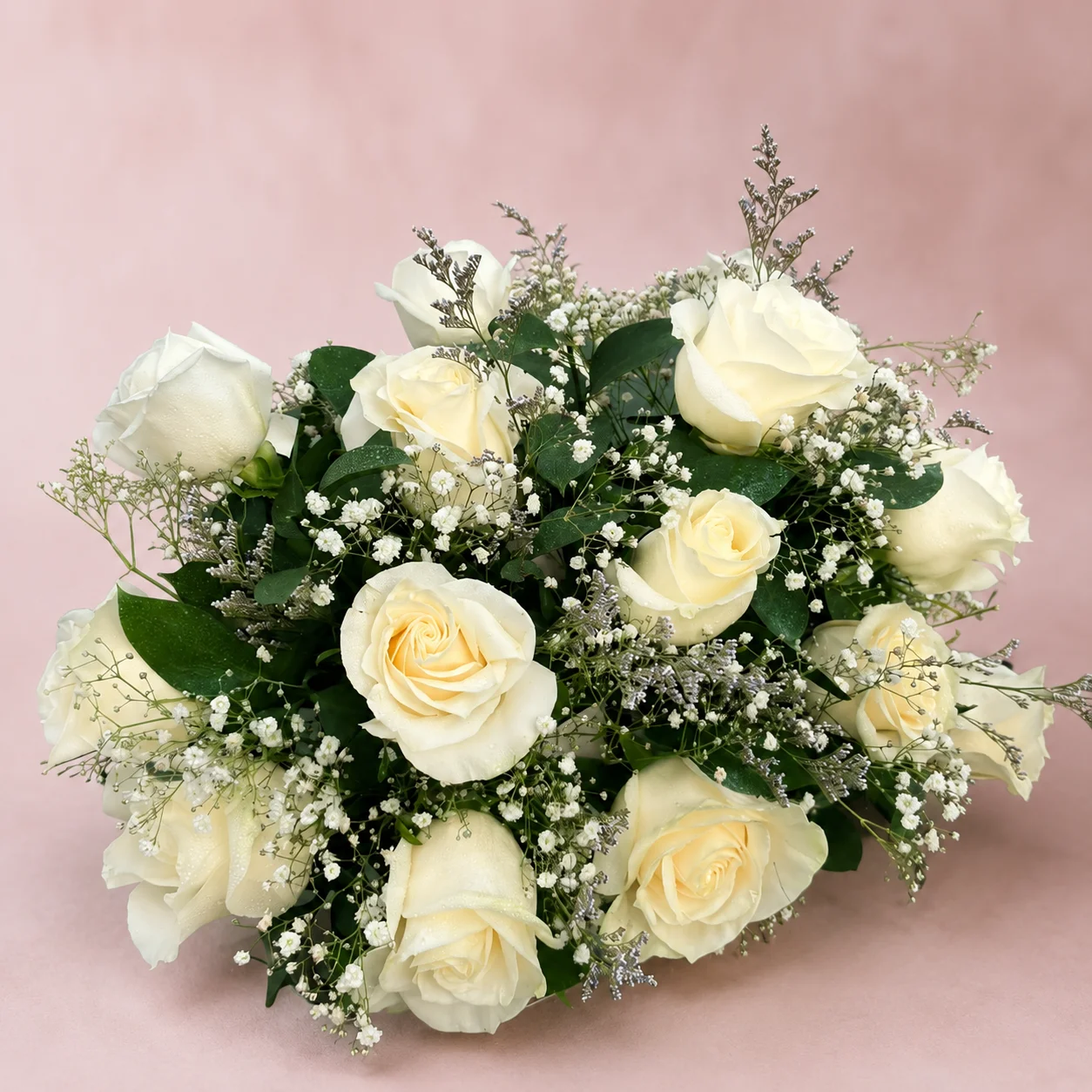 Docena de Rosas Blancas - Floristería Floripondio Cartagena